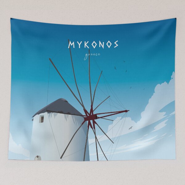 Item preview, Mykonos Windmills designed and sold by SurfolioPrints.