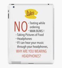 Gilmore Girls: A Year in the life - Luke's Diner new Rules 2016 iPad Case/Skin