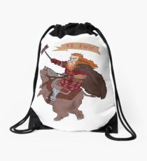 Dain crossing the Iron Hills Drawstring Bag