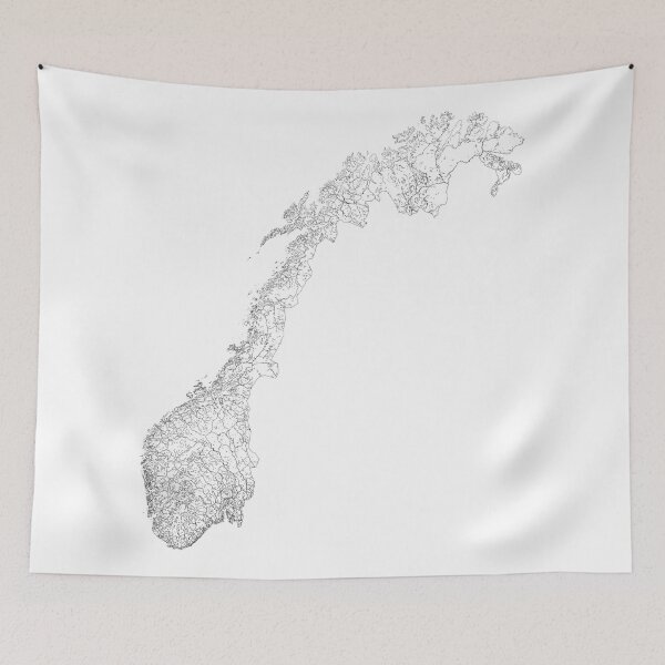Item preview, Norway Map, Art Print By LandSartprints designed and sold by LandSartprints.