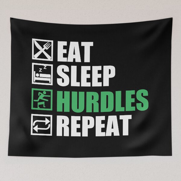 Item preview, Eat Sleep Hurdles Repeat designed and sold by stuff-n-stuff.