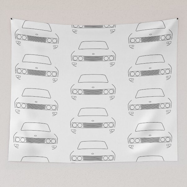 Item preview, Sunbeam Rapier 1970s classic British car black outline graphic designed and sold by soitwouldseem.