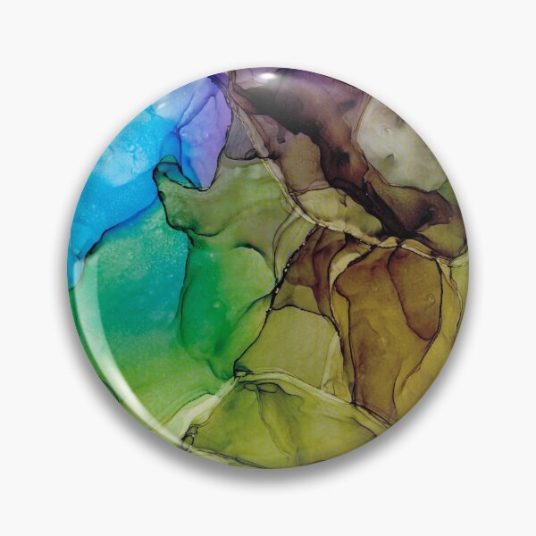 Item preview, Brown is Beautiful Rainbow Abstract 131 Alcohol Ink Painting by Herzart designed and sold by herzart.