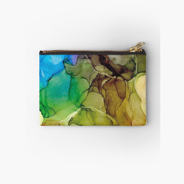 Item preview, Brown is Beautiful Rainbow Abstract 131 Alcohol Ink Painting by Herzart designed and sold by herzart.