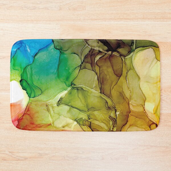 Item preview, Brown is Beautiful Rainbow Abstract 131 Alcohol Ink Painting by Herzart designed and sold by herzart.