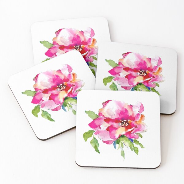 Item preview, Hand painted pink floral designed and sold by Poptimistik.