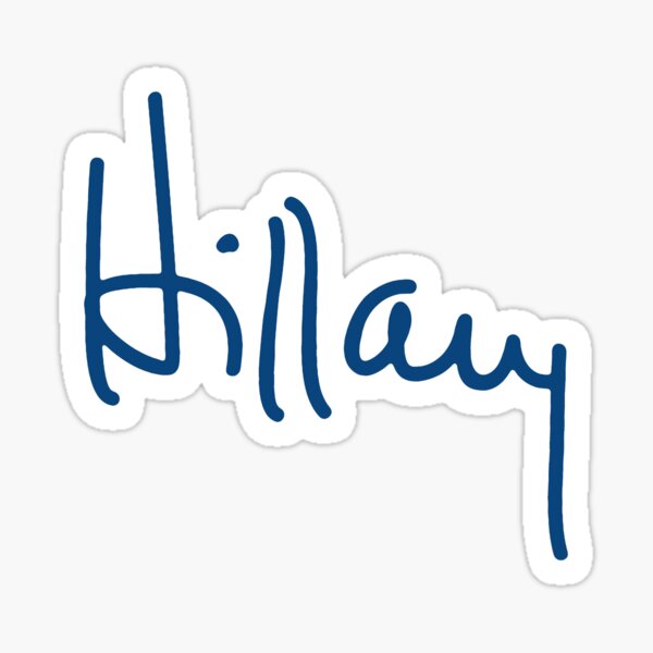Hillary Autograph Sticker