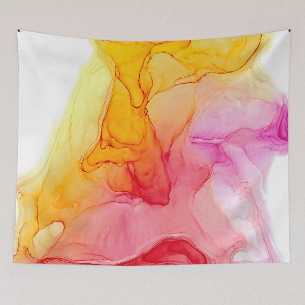 Item preview, Orange Pink Yellow Modern Abstract 131 Painting by Herzart designed and sold by herzart.