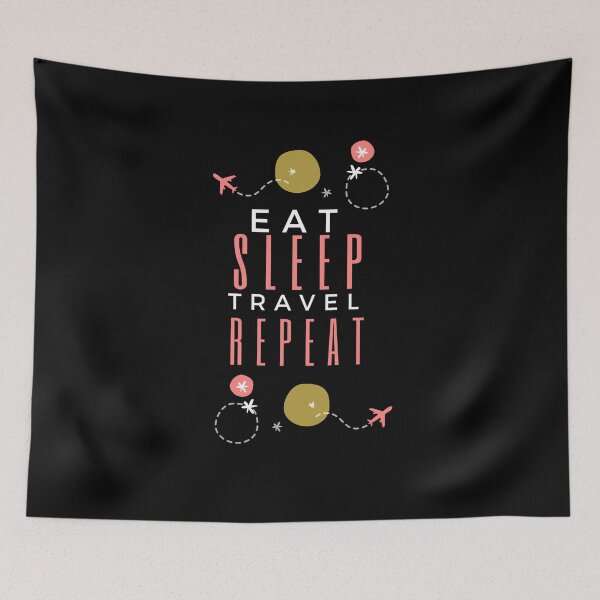 Item preview, Eat sleep Travel Repeat  designed and sold by mzakarya.