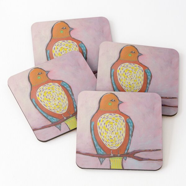 Item preview, Orange Headed Bird Artwork designed and sold by YellowDotArtist.