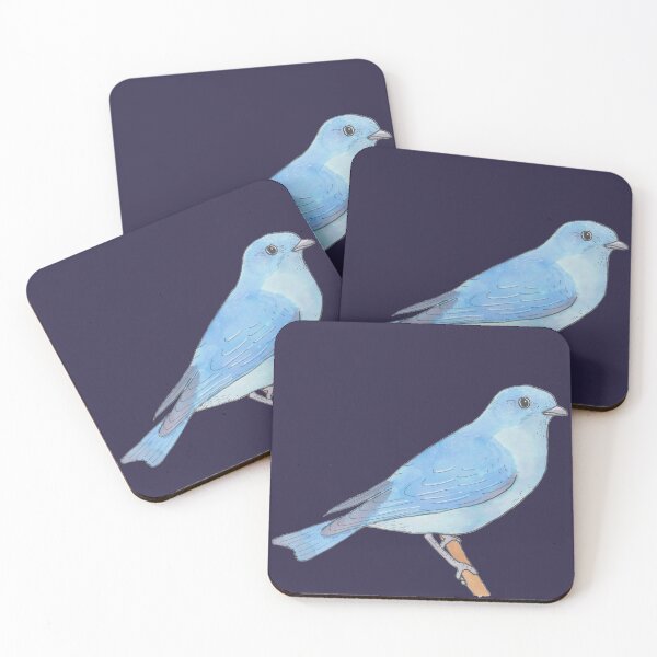 Item preview, Mountain Bluebird watercolor bird art designed and sold by TheWaterBirds.