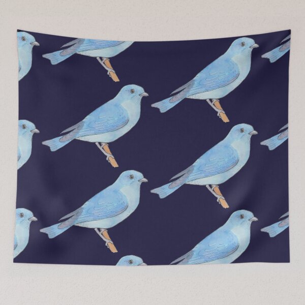 Item preview, Mountain Bluebird watercolor bird art designed and sold by TheWaterBirds.