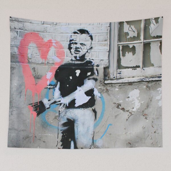 Item preview, Heart Boy - Banksy - Original Mural designed and sold by WE-ARE-BANKSY.