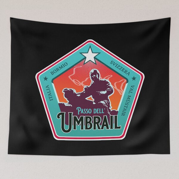 Item preview, Passo Dell Umbrail Italy Switzerland Retro Motorcycle T-Shirt Sticker designed and sold by ROADTROOPER.