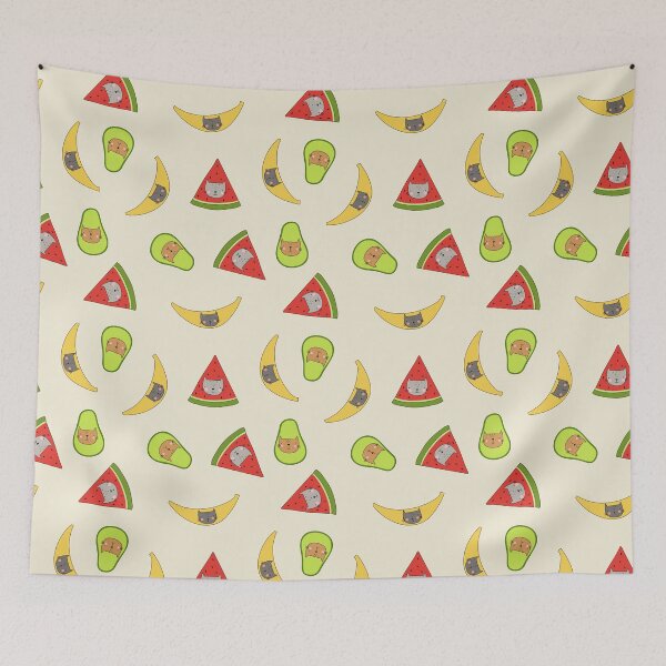 Item preview, Cats in banana, avocado, watermelon. designed and sold by IrinaOstapenko.