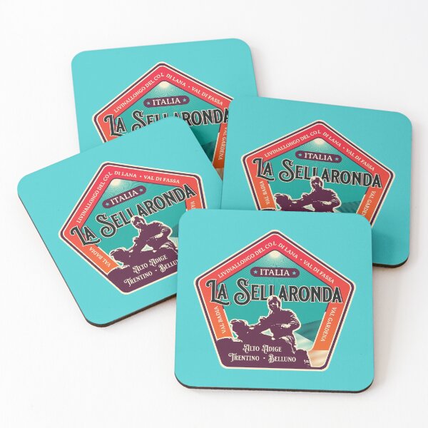 Item preview, La Sellaronda Italy Retro Motorcycle T-Shirt Sticker designed and sold by ROADTROOPER.