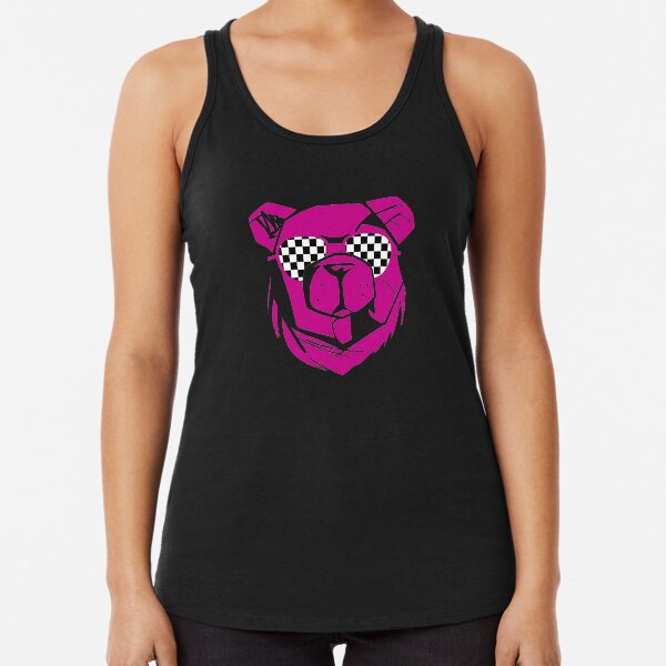 ROBUST BEAR POP GLASS 07 Racerback Tank Top