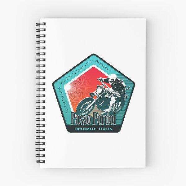 Item preview, Passo Pordoi Italy Retro Motorcycle T-Shirt Sticker designed and sold by ROADTROOPER.