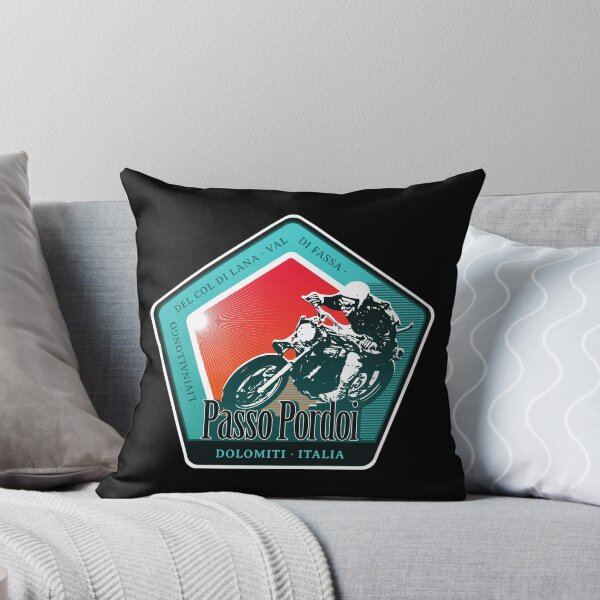 Item preview, Passo Pordoi Italy Retro Motorcycle T-Shirt Sticker designed and sold by ROADTROOPER.