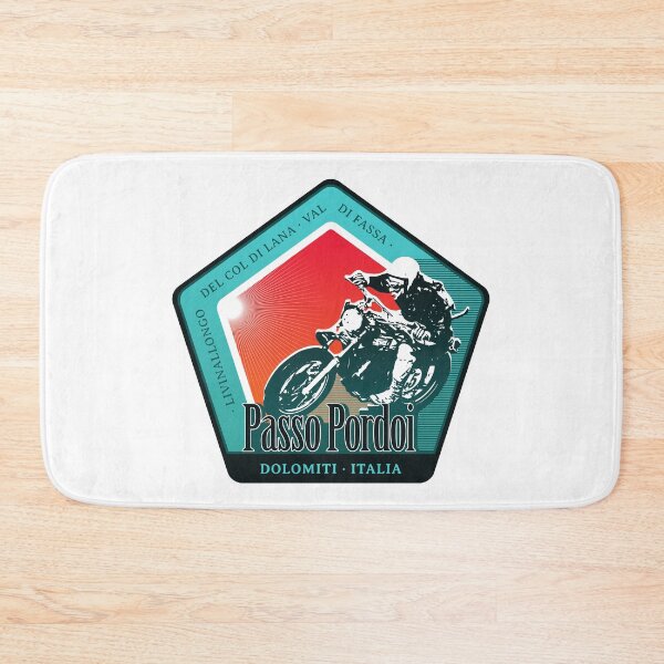 Item preview, Passo Pordoi Italy Retro Motorcycle T-Shirt Sticker designed and sold by ROADTROOPER.