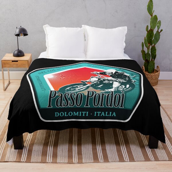 Item preview, Passo Pordoi Italy Retro Motorcycle T-Shirt Sticker designed and sold by ROADTROOPER.