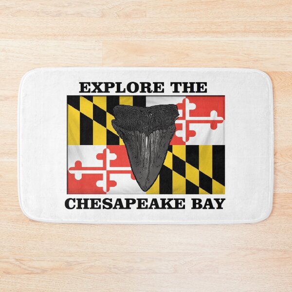 Item preview, Chesapeake Bay Megalodon Sharks Tooth and Maryland Flag designed and sold by baybranded.