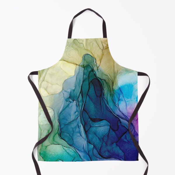 Item preview, Blue Brown Purple and Green Modern Abstract 131 Alcohol Ink by Herzart designed and sold by herzart.