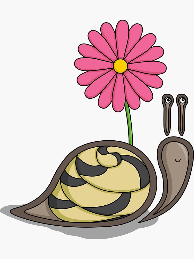 Thumbnail 3 of 3, Sticker, Sadie the Snail designed and sold by ValerieDesigns.