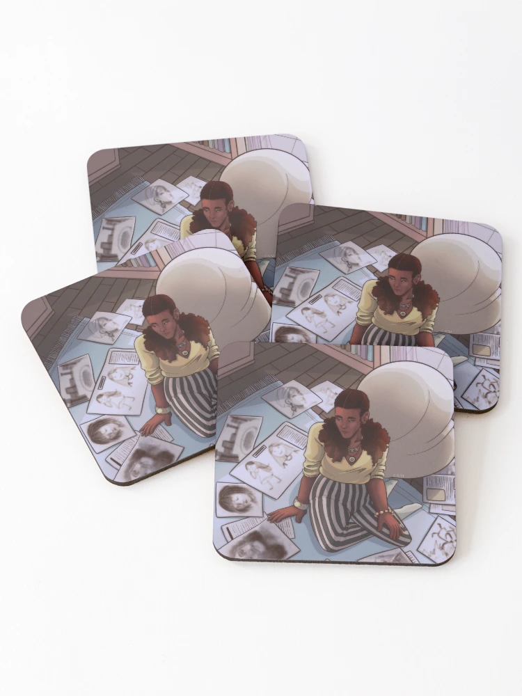 Thumbnail 1 of 5, Coasters (Set of 4), Relaxed Work designed and sold by Cryptish.