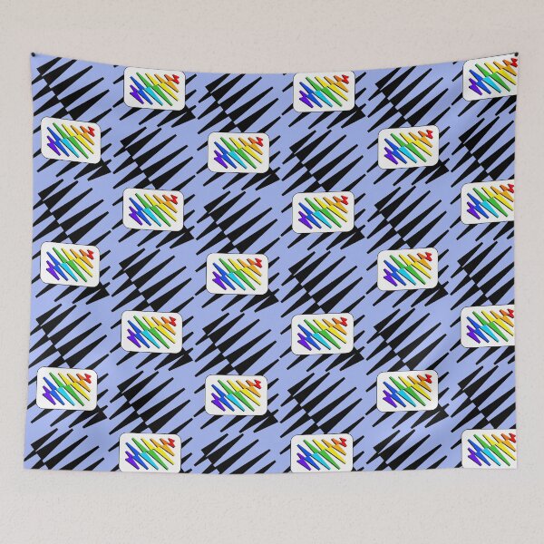 Item preview, Jagged Bold Rainbow Zig Zag Triangle Bag Backpack designed and sold by artfulnotebook.