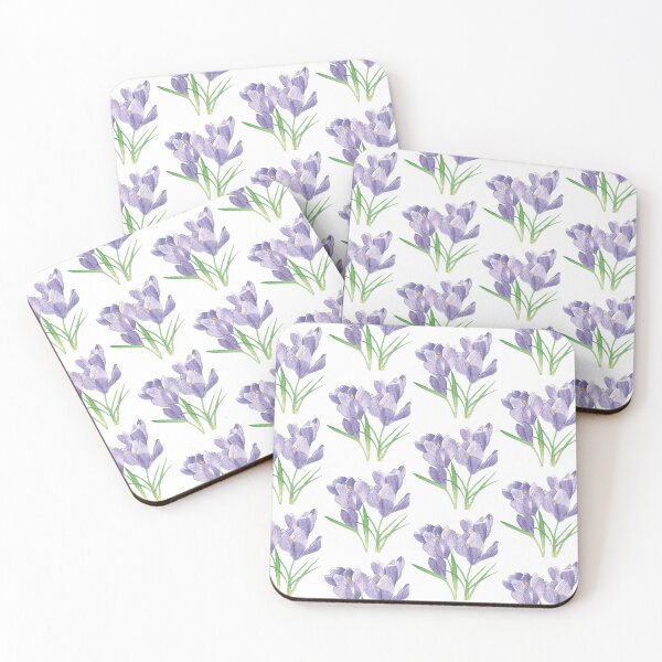Item preview, Watercolor Purple Crocuses - Spring Floral Pattern designed and sold by AlicjaCurioseur.
