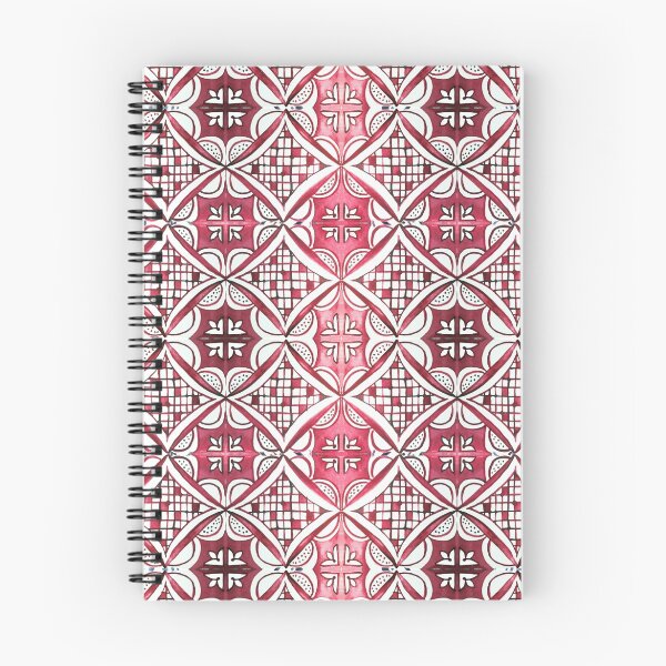 Item preview, Watercolor Morrocan Tile pattern red designed and sold by ME Design Studio.