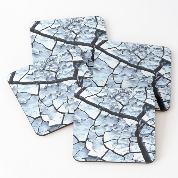Item preview, Cracked Earth in Blue Black and White designed and sold by NeonAbstracts.