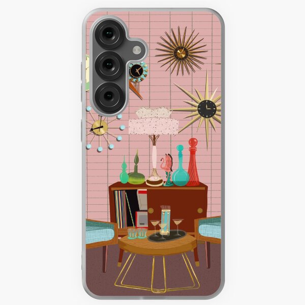Item preview, Mid Century Living Room with Clock Collection designed and sold by jenbucheli.