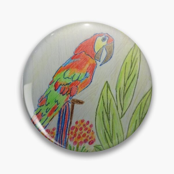 Item preview, Colorful Macaw with Plants designed and sold by Yvoreed.
