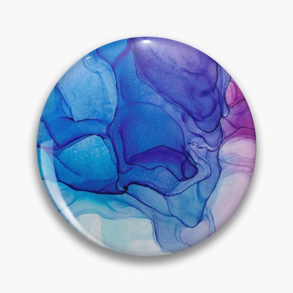 Item preview, Purple and Blue Modern Alcohol Ink Abstract 131 Painting by Herzart designed and sold by herzart.