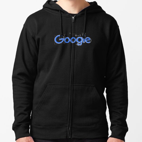 Logotipo de la camiseta de Google Sudadera con capucha y cremallera