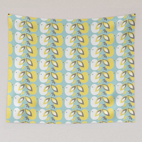 Item preview, Blue Yellow Spring Bird Pattern designed and sold by lanolga.