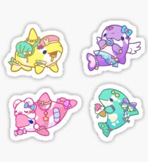 Fairy kei decorated orcas Sticker