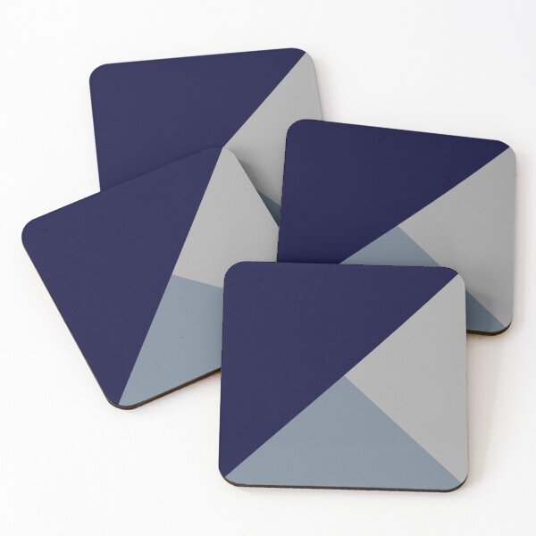 Item preview, Tricolor Triangles Navy Blue, Slate Gray And Gray designed and sold by rewstudio.