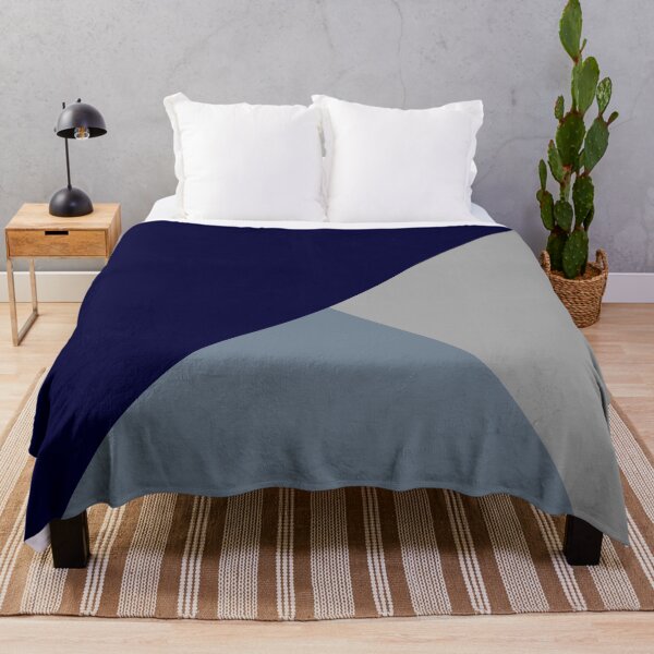 Item preview, Tricolor Triangles Navy Blue, Slate Gray And Gray designed and sold by rewstudio.