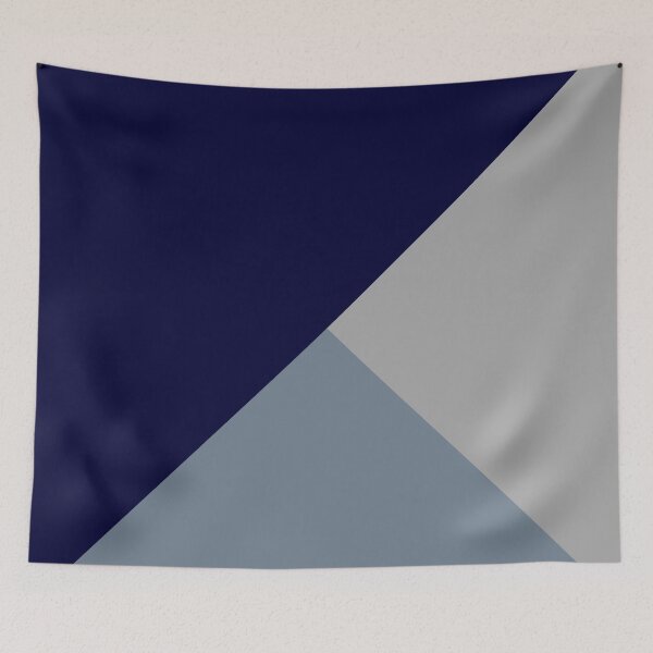 Item preview, Tricolor Triangles Navy Blue, Slate Gray And Gray designed and sold by rewstudio.