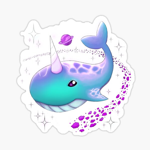 The Improbable Space Narwhal Sticker