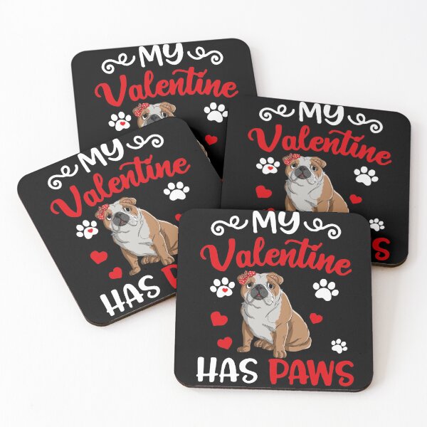 Item preview, My Valentine has Paw Bulldog designed and sold by Unique-Tees.