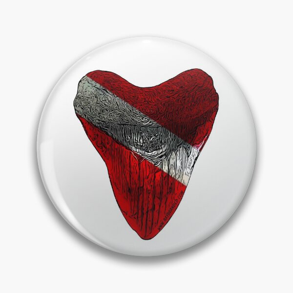 Item preview, Sharks Tooth Megalodon Fossil Dive Flag designed and sold by baybranded.