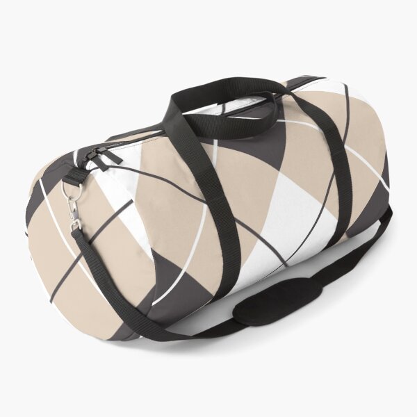 Artikelvorschau, Nahtlose Argyle-Muster in Weiß, Schwarz und Kamelbeige. Hintergründe im Golfstil. entworfen und verkauft von mashmosh.