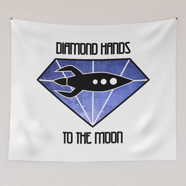 Item preview, GameStop - Won´t stop - Diamond hands - black on white version designed and sold by MaesterAemon.