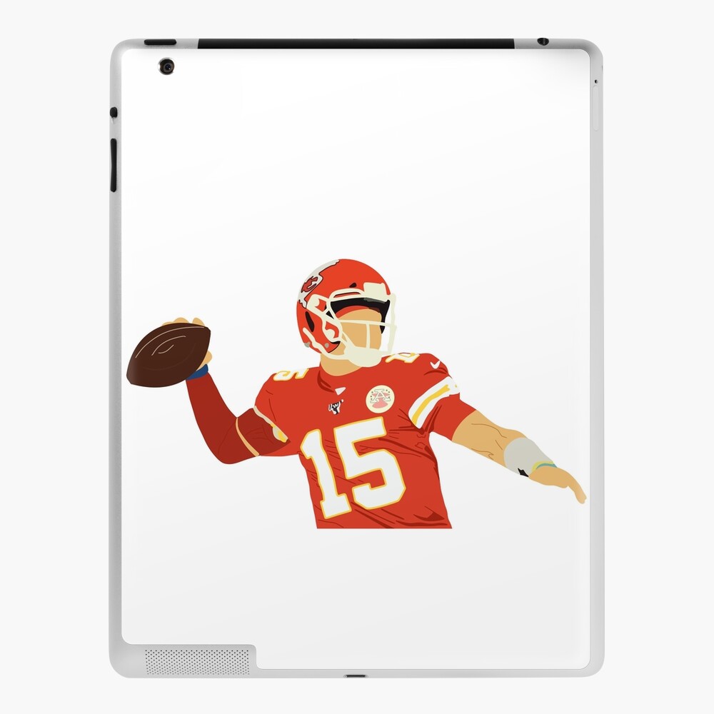 Patrick Mahomes from Kansas City Chiefs Number 15 Faceless Portrait | iPad  Case & Skin