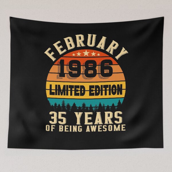 Item preview, 35th Birthday 35 Years Born In 1986 February designed and sold by Renergie.