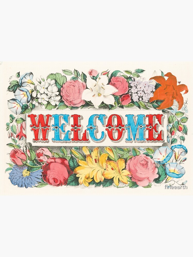 “Vintage Welcome Sign” Art Print for Sale by fineearth | Redbubble